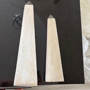 Silver Decorative Obelisks set of 2